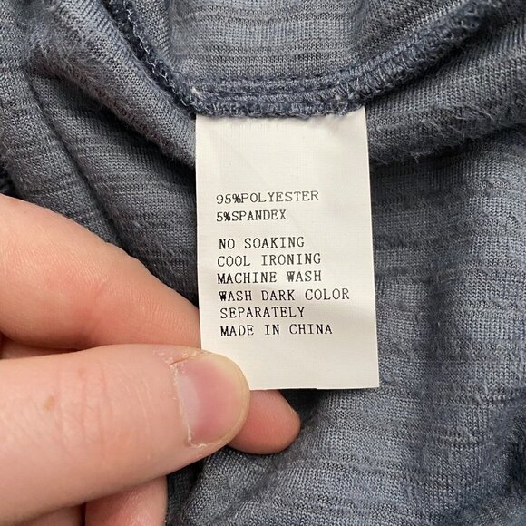 NWT Minimalist Ricciel Skirt Set Velvet Velour Blue Ribbed Modest Size Medium M - Picture 13 of 13